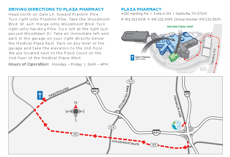 access to pharmacy - driving directions